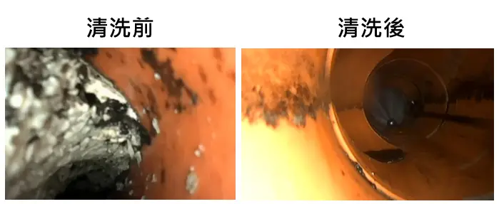水刀清理前後比對照片